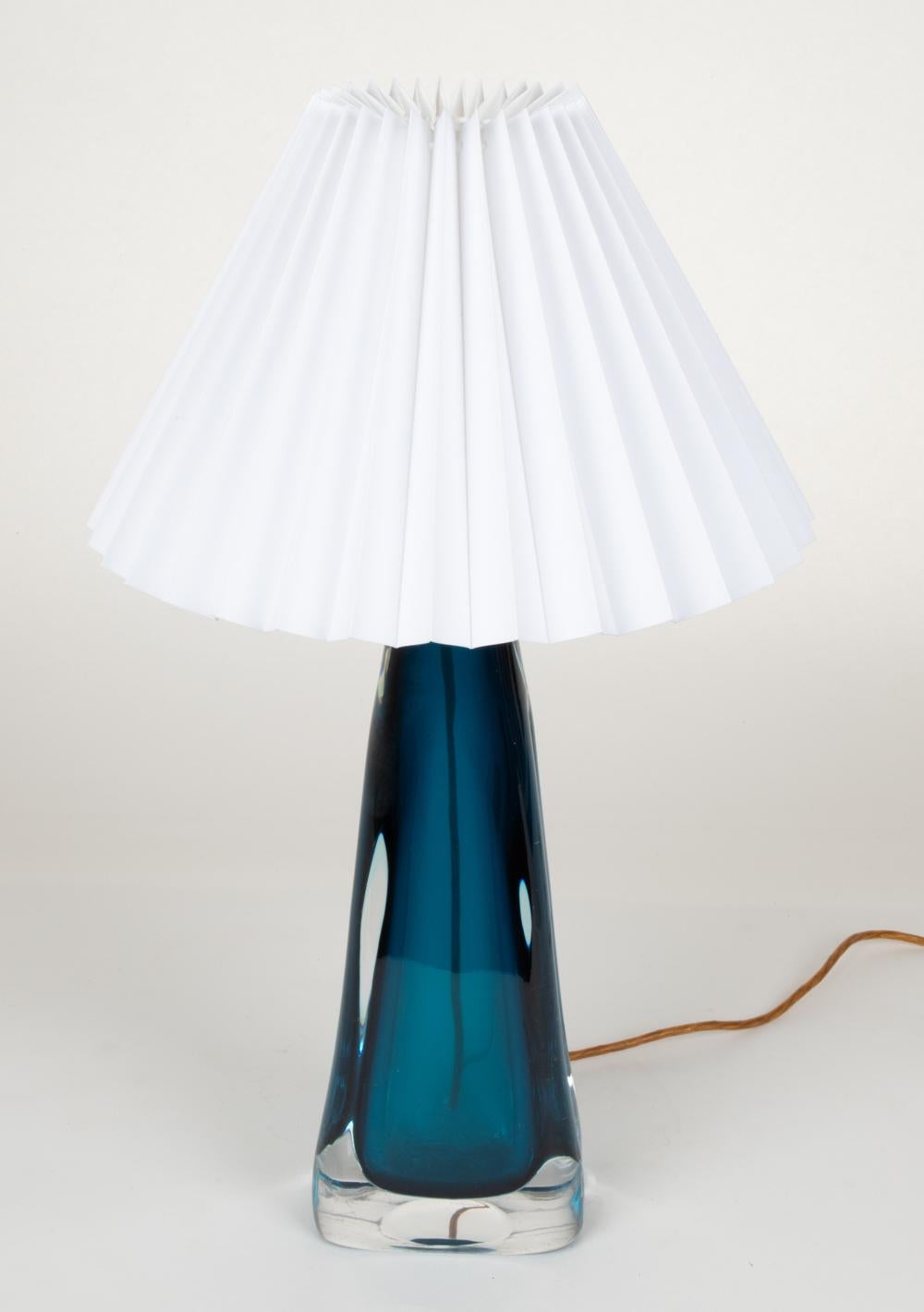 Mid-Century Modern Carl Fagerlund for Orrefors Cased Glass Table Lamp