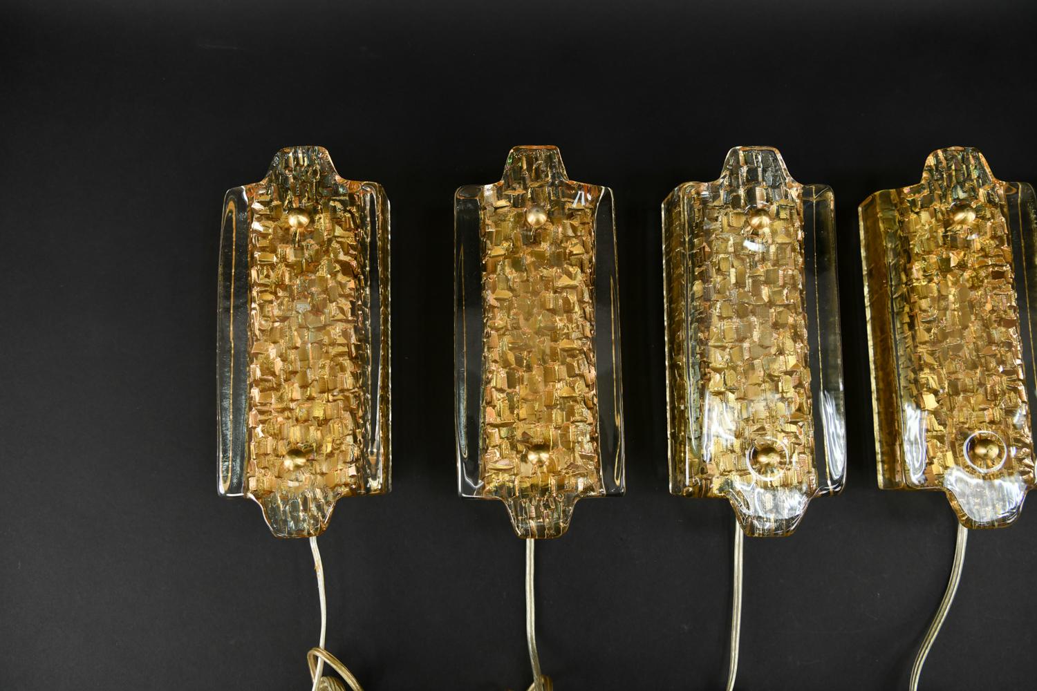 Carl Fagerlund for Orrefors Crystal and Brass Sconce 5