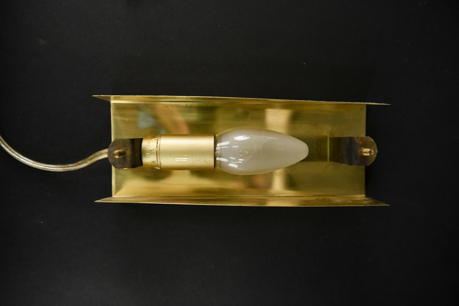 Carl Fagerlund for Orrefors Crystal and Brass Sconce 3