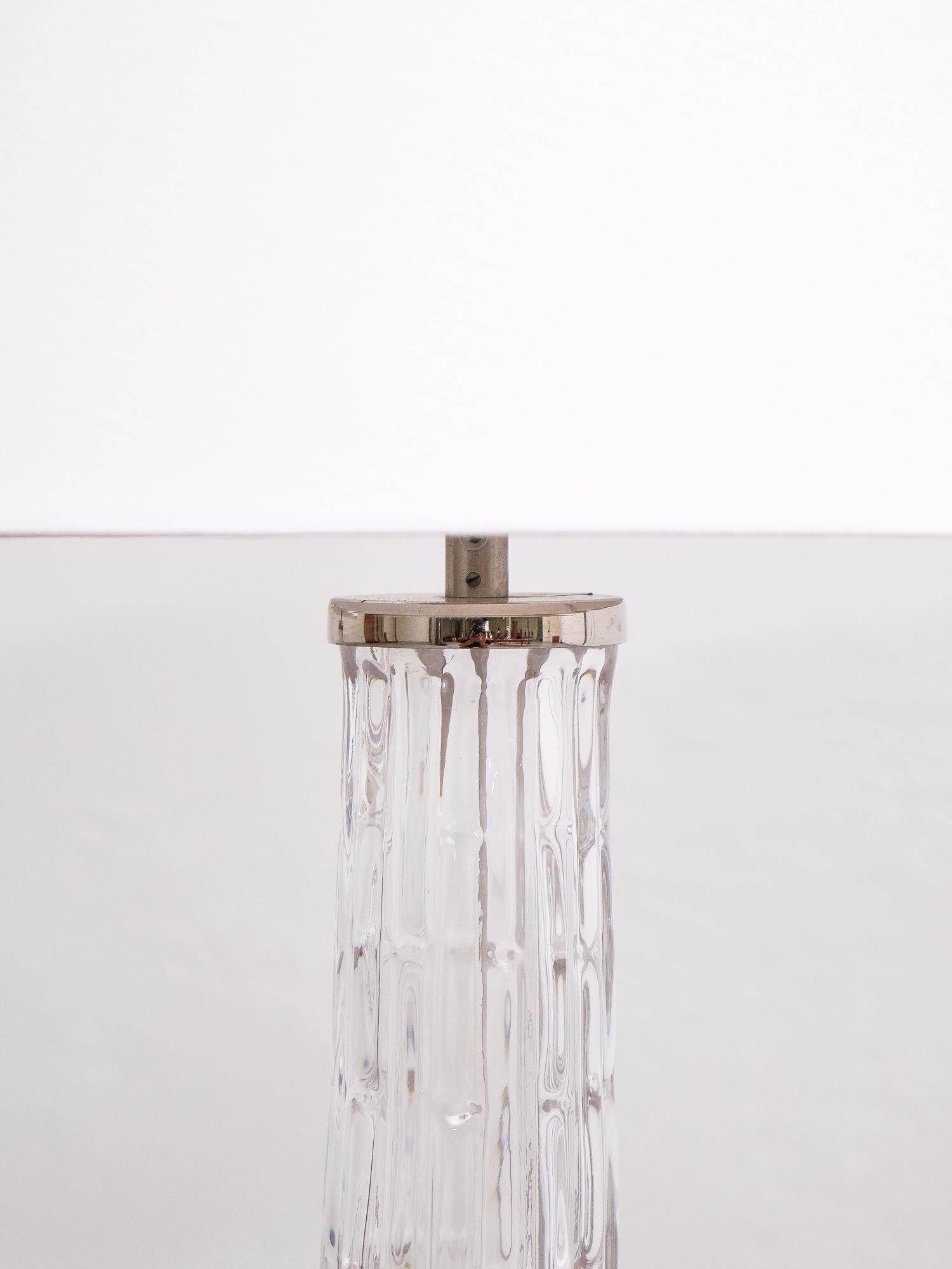 Carl Fagerlund for Orrefors Crystal Glass Table Lamps, 1960s In Good Condition In Helsinki, FI