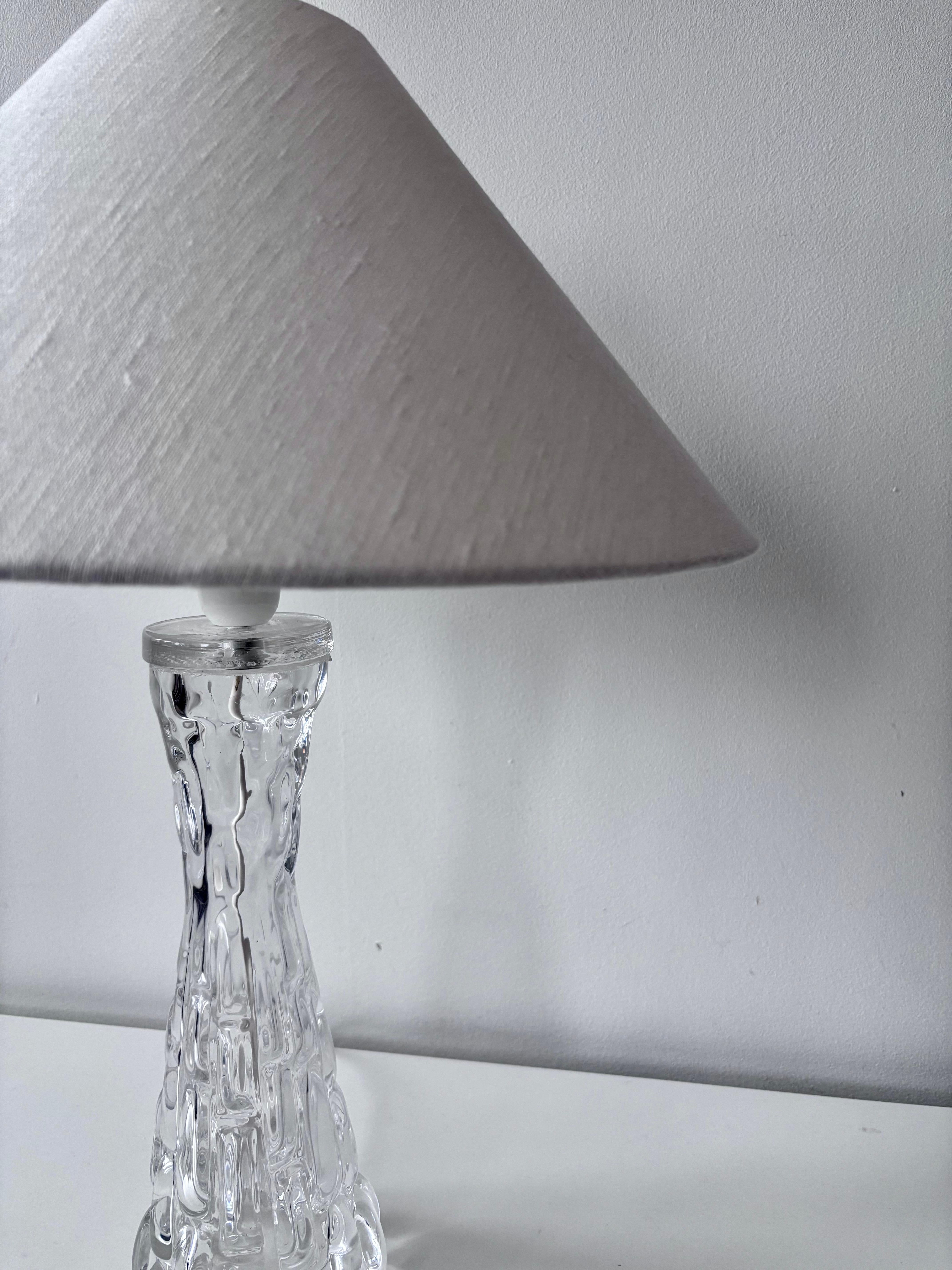 Suédois Carl Fagerlund pour Orrefors - Lampe de table en cristal, Suède, vers 1960 en vente