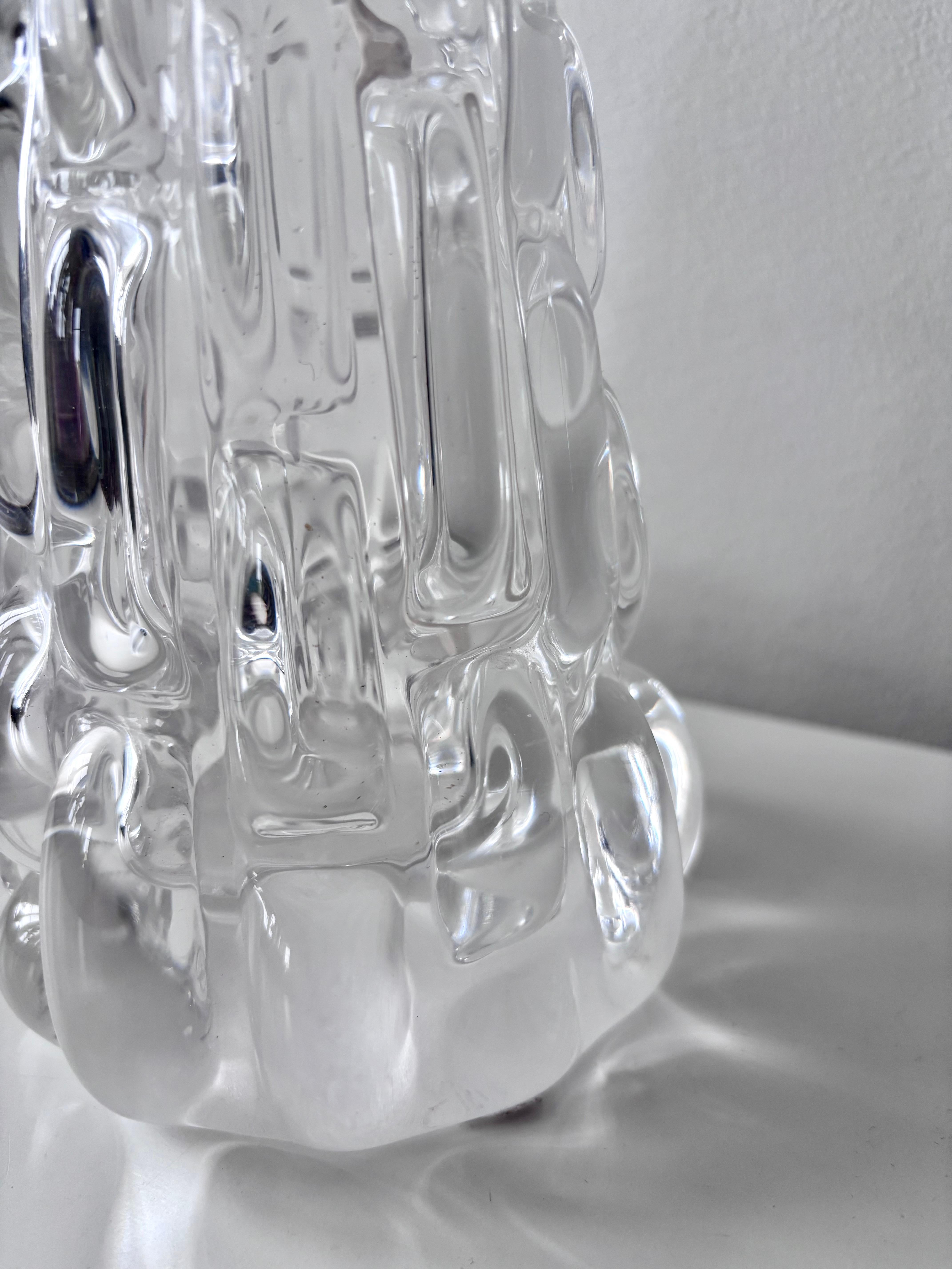 Carl Fagerlund pour Orrefors - Lampe de table en cristal, Suède, vers 1960 en vente 1