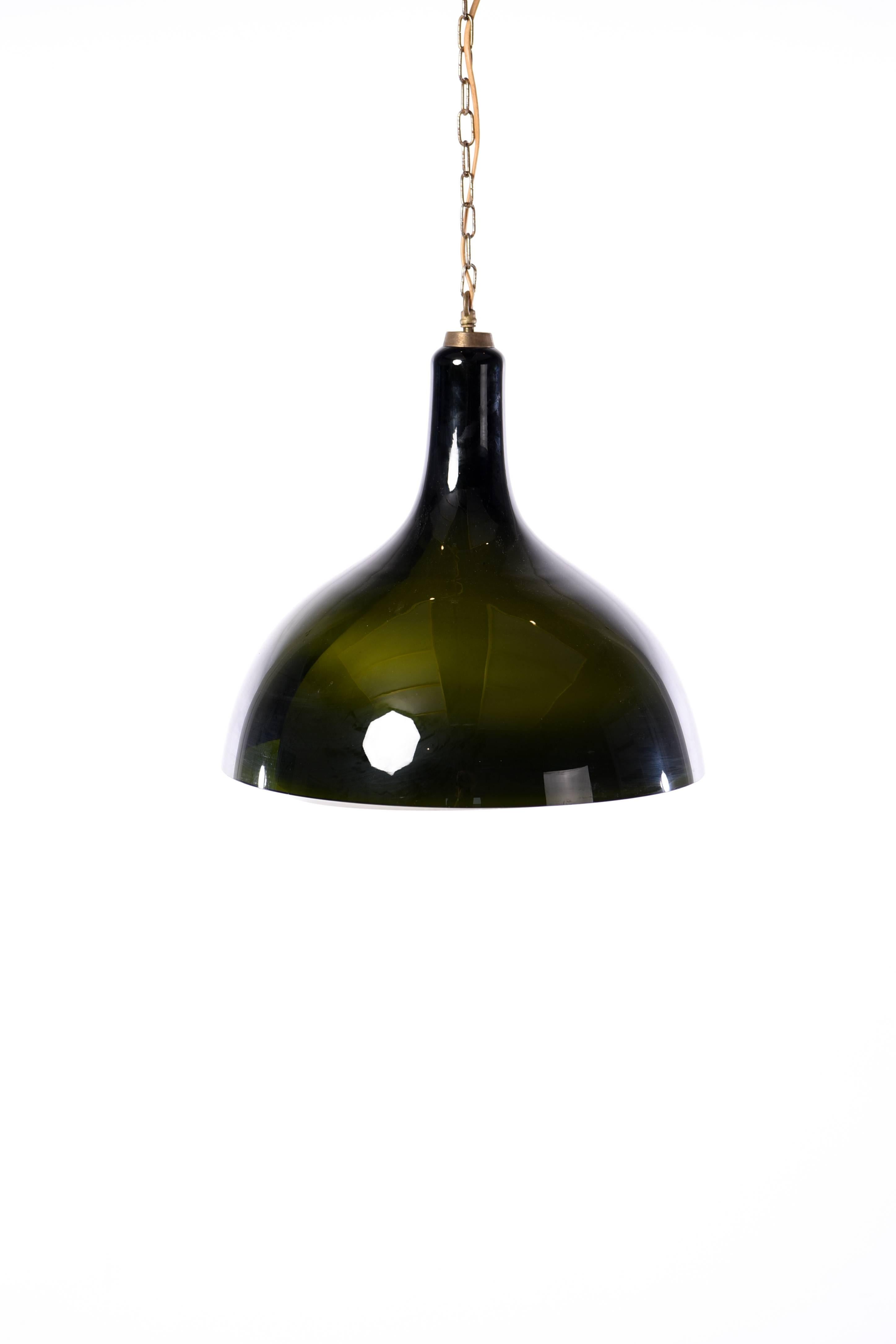Mid-Century Modern Carl Fagerlund for Orrefors Glass Pendant Lamp