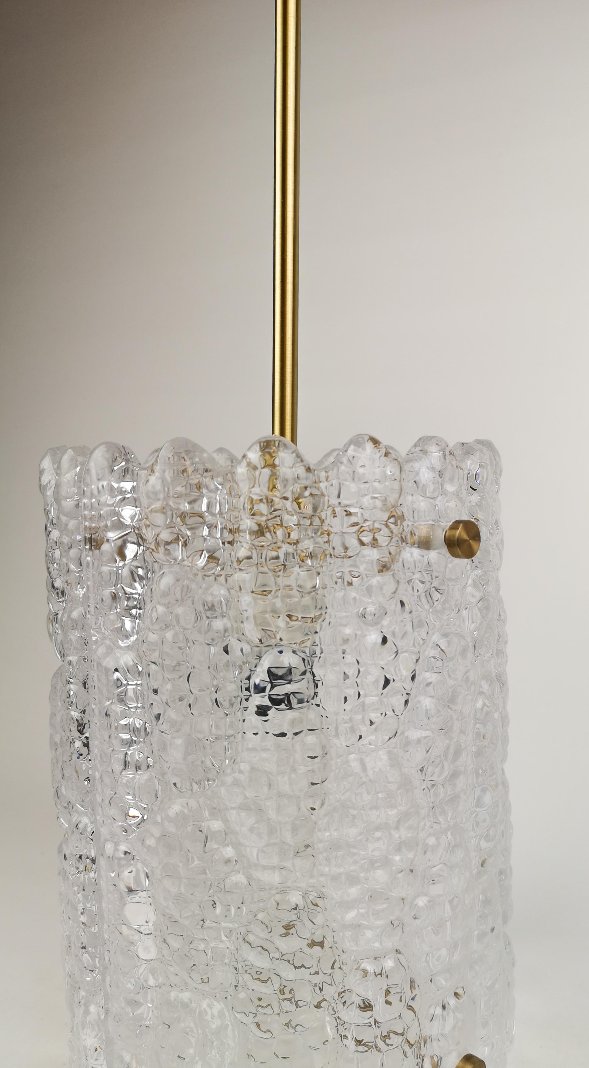 crystal cylinder pendant light