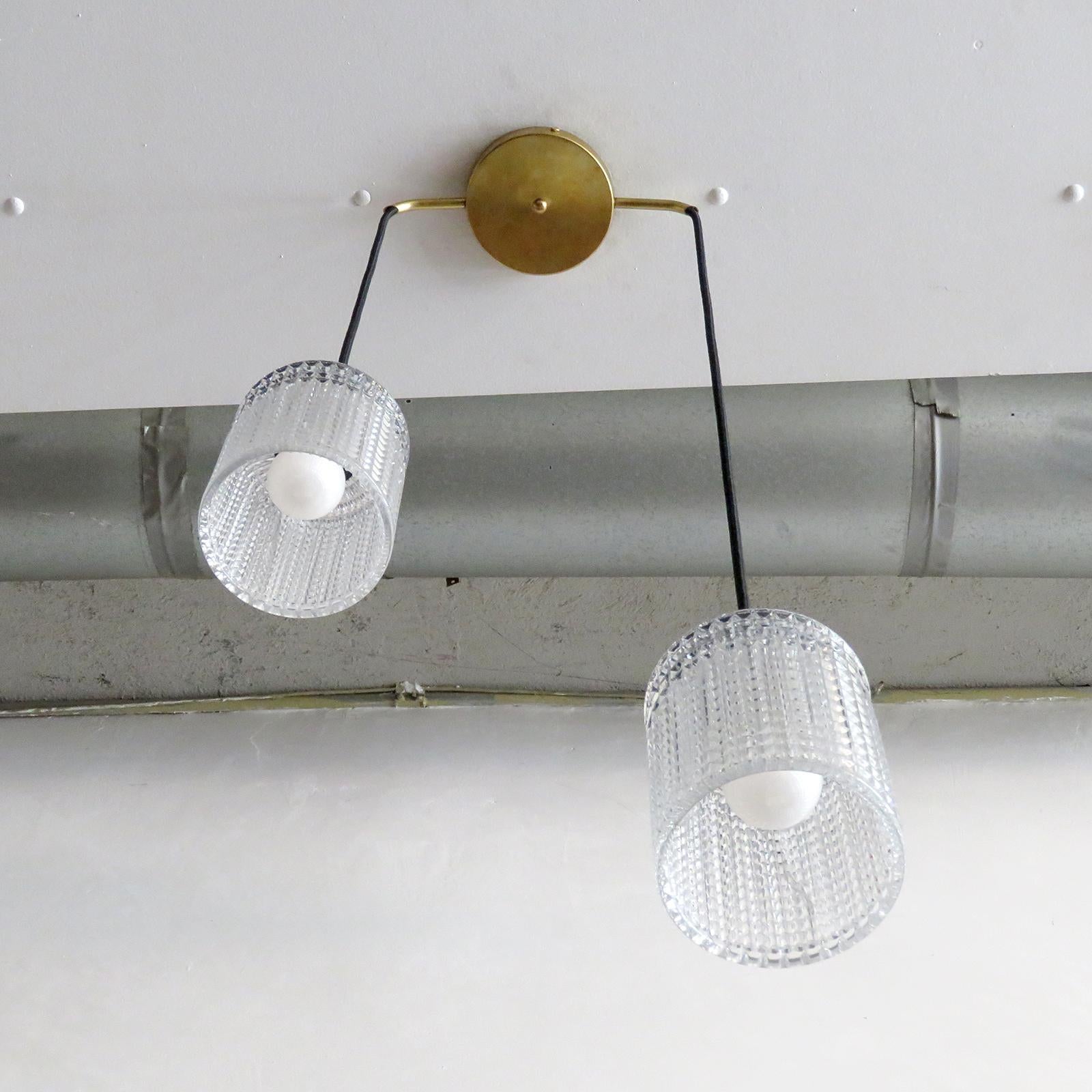 Carl Fagerlund per Orrefors Pendant Lights, 1960 In condizioni buone in vendita a Los Angeles, CA