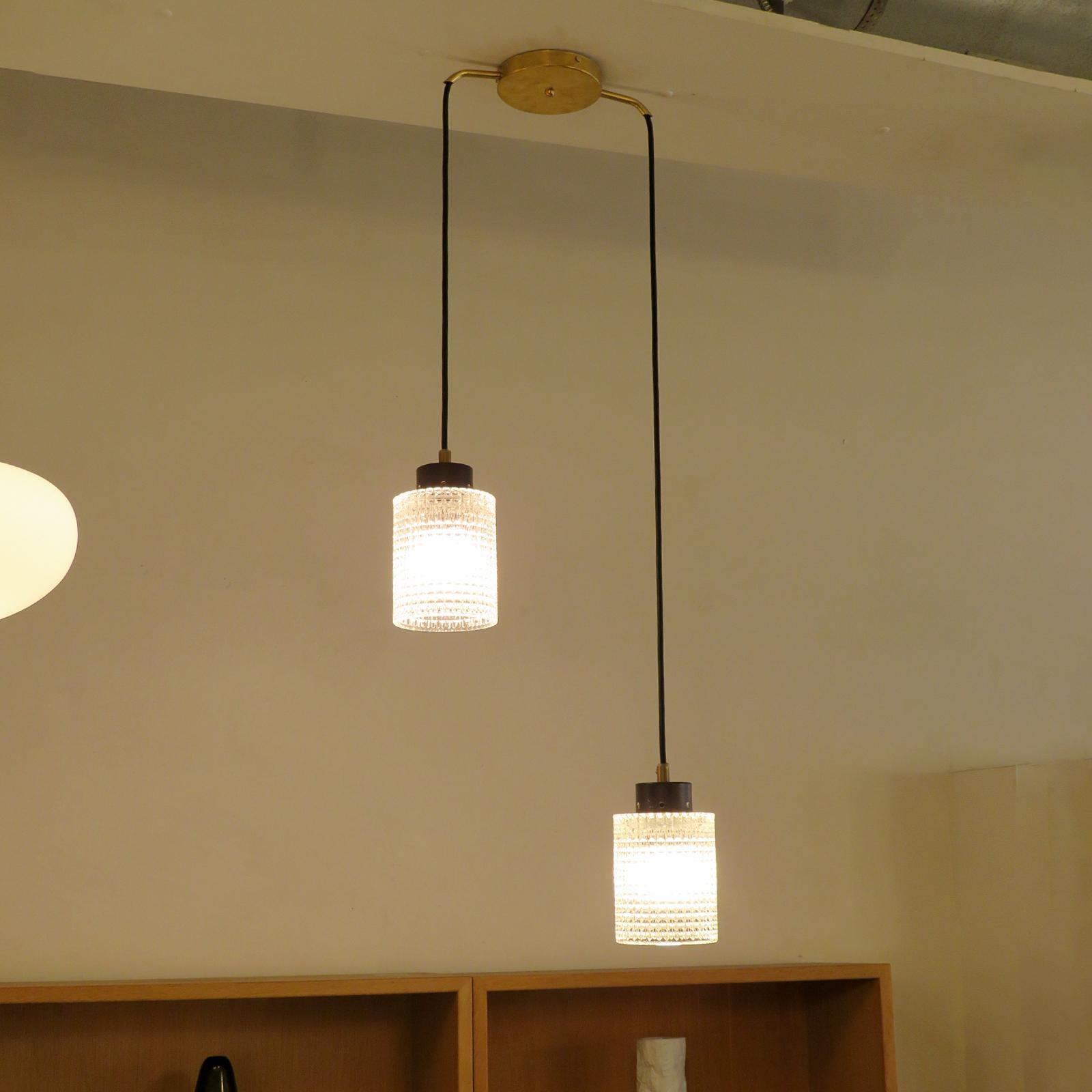 Vetro artistico Carl Fagerlund per Orrefors Pendant Lights, 1960 in vendita
