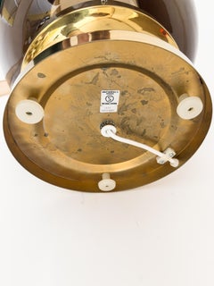 Carl Fagerlund for Orrefors, Table Lamp with Smoked Glass Shade, Sweden, Mid-Cen