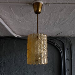 Colgantes de cristal y latón Carl Fagerlund de Orrefors, Suecia, años 60