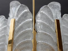 Lámpara de cristal Carl Fagerlund Leave Brass de Orrefors