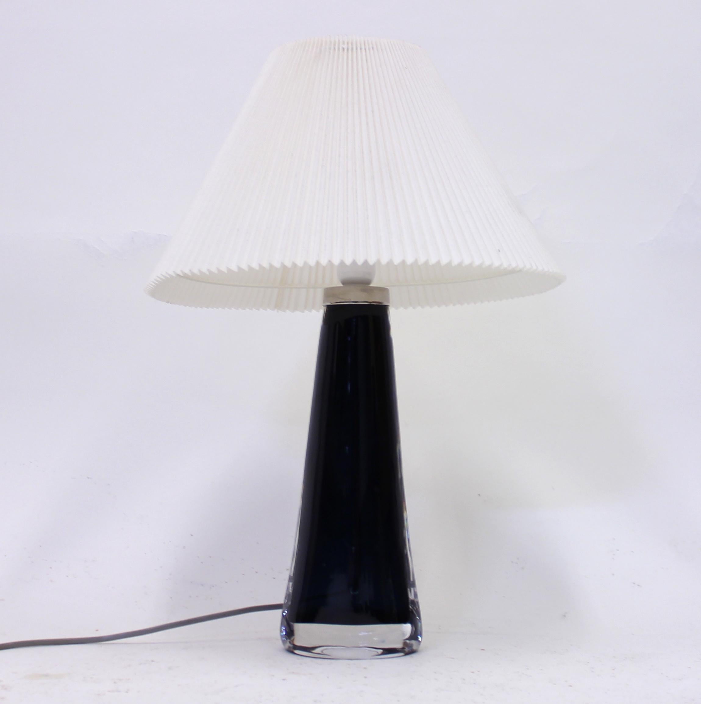 Swedish Carl Fagerlund, Glass Table Lamp for Orrefors, 1960s