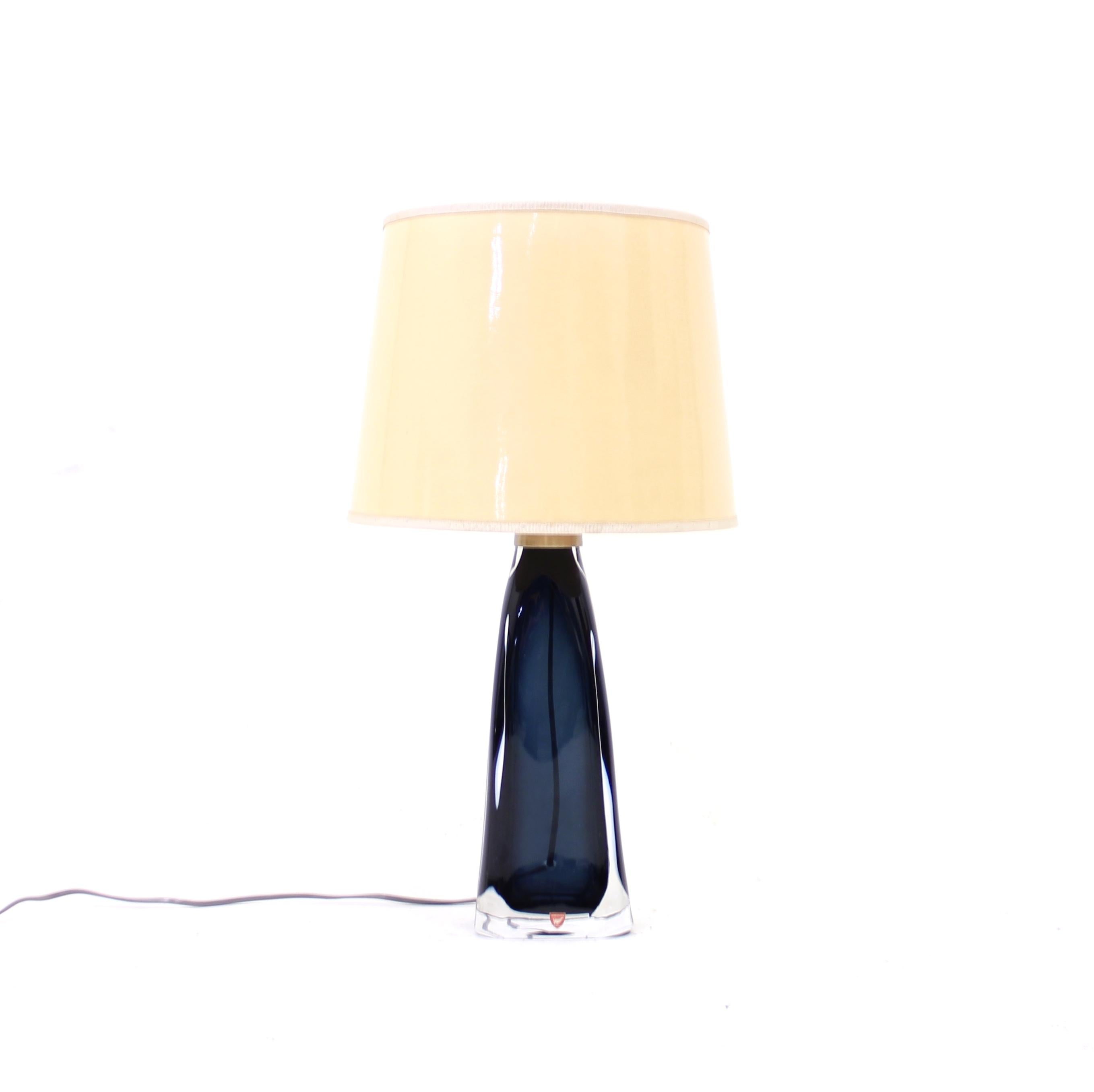 Swedish Carl Fagerlund, Glass Table Lamp for Orrefors, 1960s