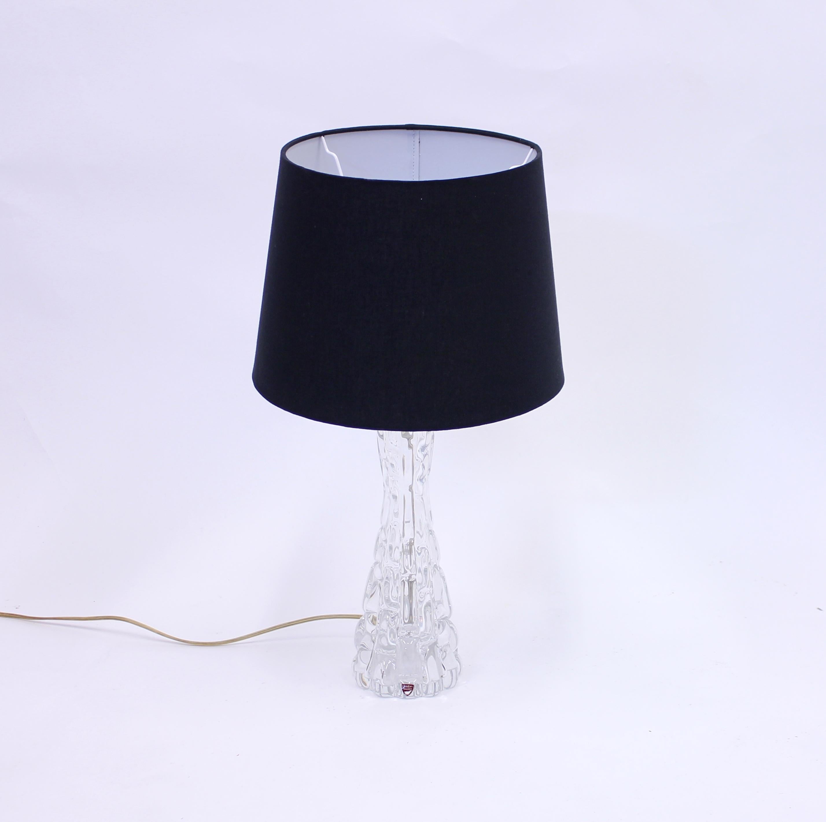 Swedish Carl Fagerlund, Glass Table Lamp for Orrefors, 1960s