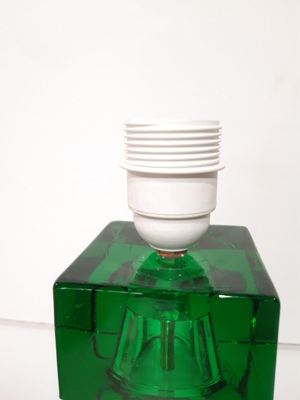 Carl Fagerlund Glass Table Lamp Orrefors 1960 Sweden 12