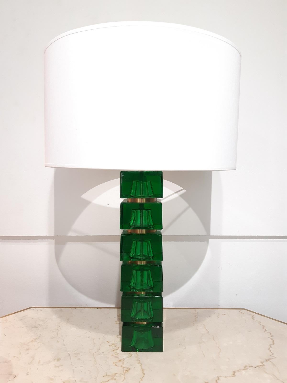 Mid-20th Century Carl Fagerlund Glass Table Lamp Orrefors 1960 Sweden