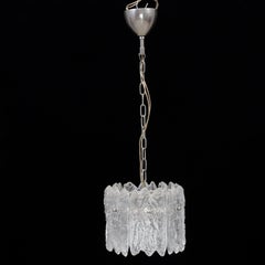Lampada a sospensione in cristallo scolpito "Ice" di Carl Fagerlund per Orrefors, Svezia, anni '60