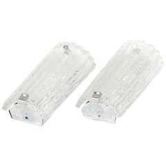 Carl Fagerlund Large Wall Lamps Made of Chromed Metal and Glass, Orrefors