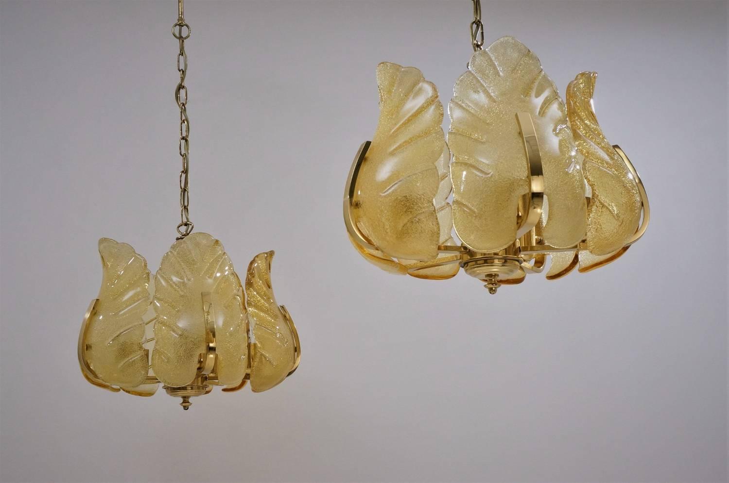 Polished Carl Fagerlund Orrefors Chandeliers, a Matching Pair, circa 1960