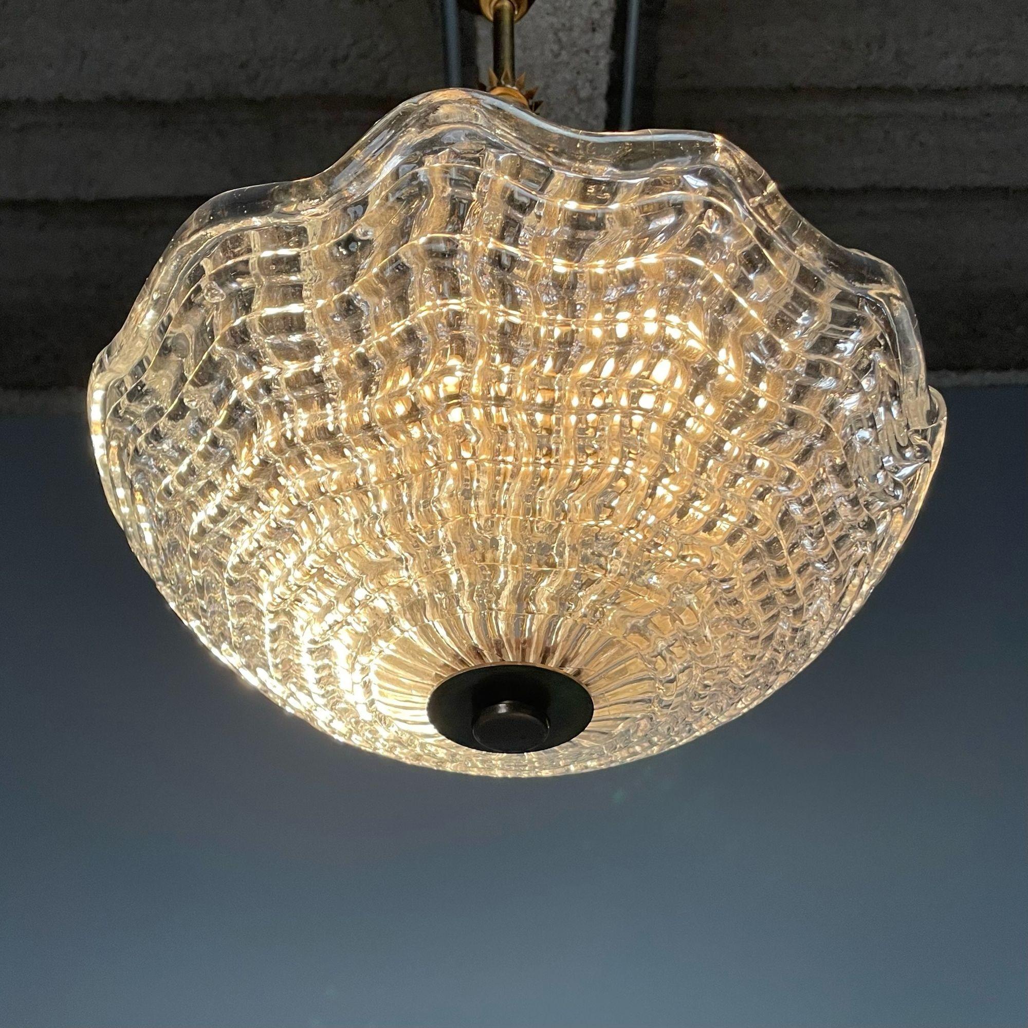 Carl Fagerlund, Orrefors, Swedish Mid-Century Modern, Chandelier, Glass, 1940s For Sale 1