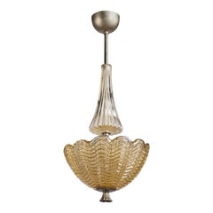 Carl Fagerlund, lampada a sospensione, ottone, vetro, metallo, Svezia, anni '50