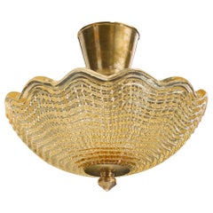 Carl Fagerlund, Pendelleuchte, Messing, Glas, Schweden, 1950er Jahre