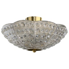 Carl Fagerlund, Pendant Light, Brass, Glass, Sweden, 1950s