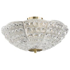 Carl Fagerlund, Pendant Light, Brass, Glass, Sweden, 1950s