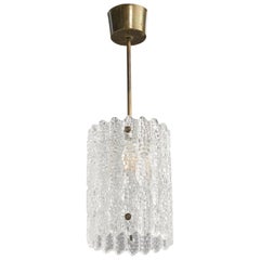 Carl Fagerlund, Pendant Light, Brass, Glass, Sweden, 1950s