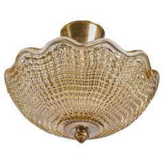 Carl Fagerlund, Pendant Light, Brass, Glass, Sweden, 1950s