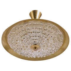 Carl Fagerlund, Pendant Light, Brass, Glass, Sweden, 1950s