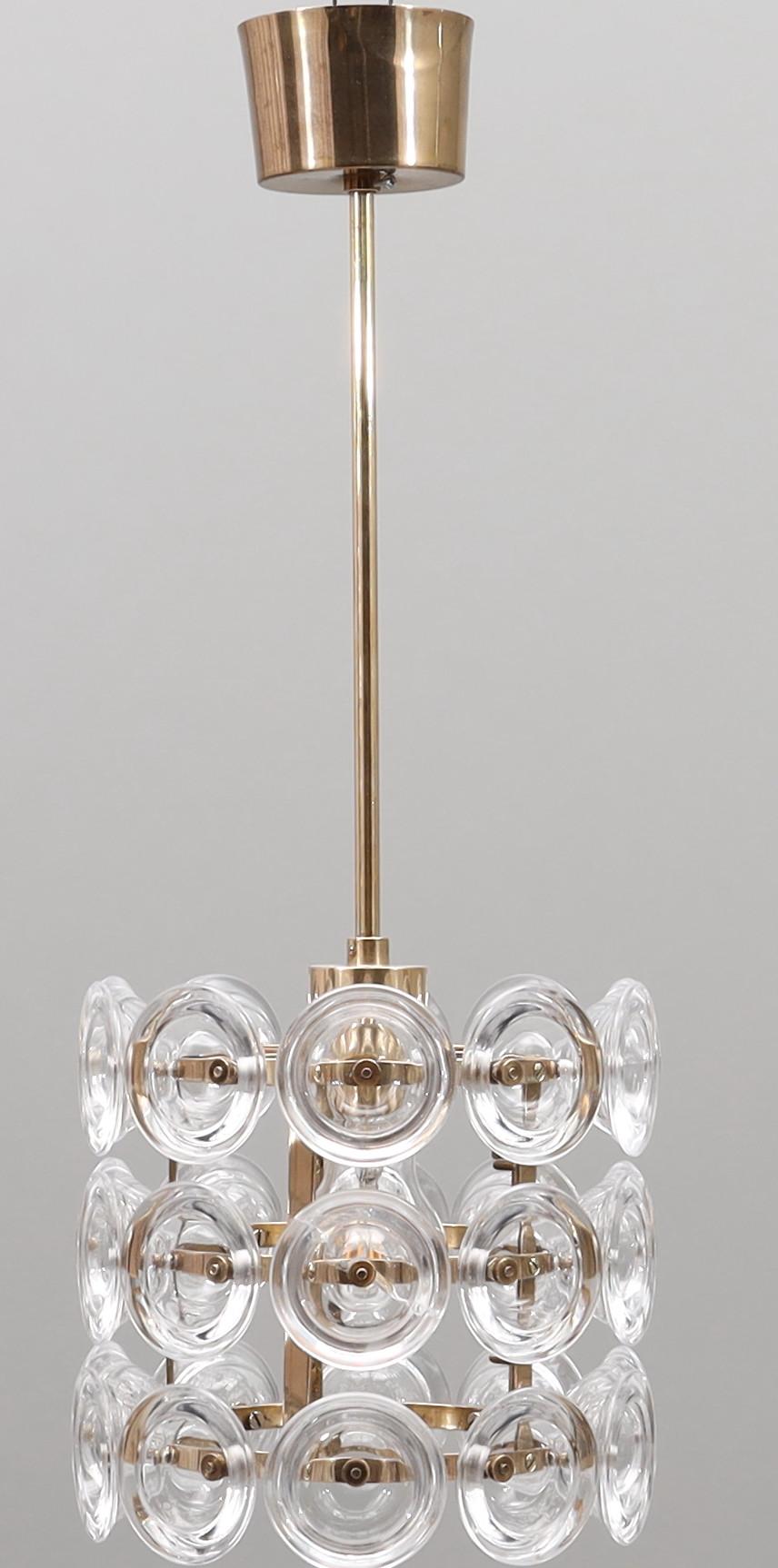 20th Century Carl Fagerlund Pendant Light for Orrefors Sweden, 1960 For Sale