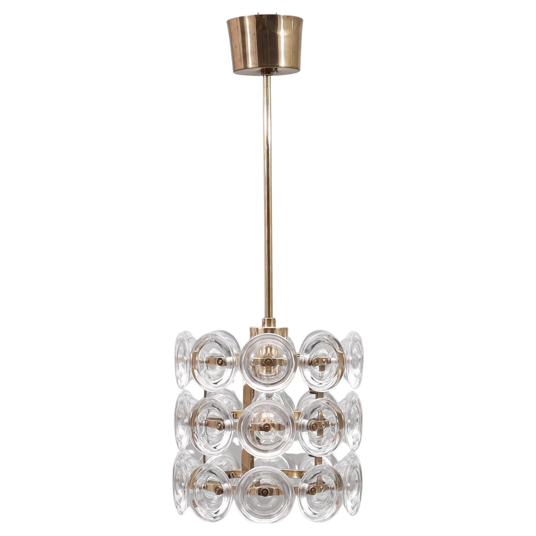 Carl Fagerlund Pendant Light for Orrefors Sweden, 1960 For Sale