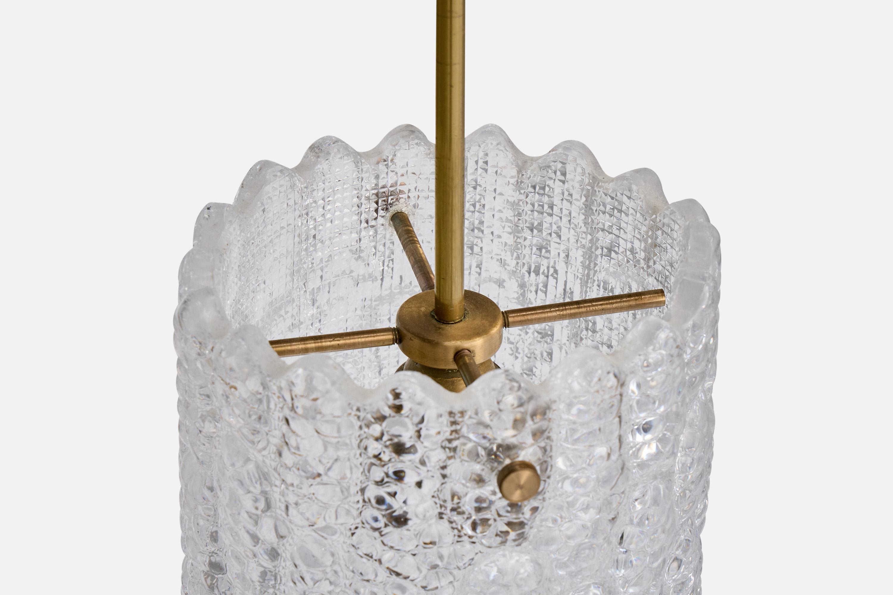 Carl Fagerlund, Lampade a sospensione, Ottone, Vetro, Svezia, anni '60 in vendita 4