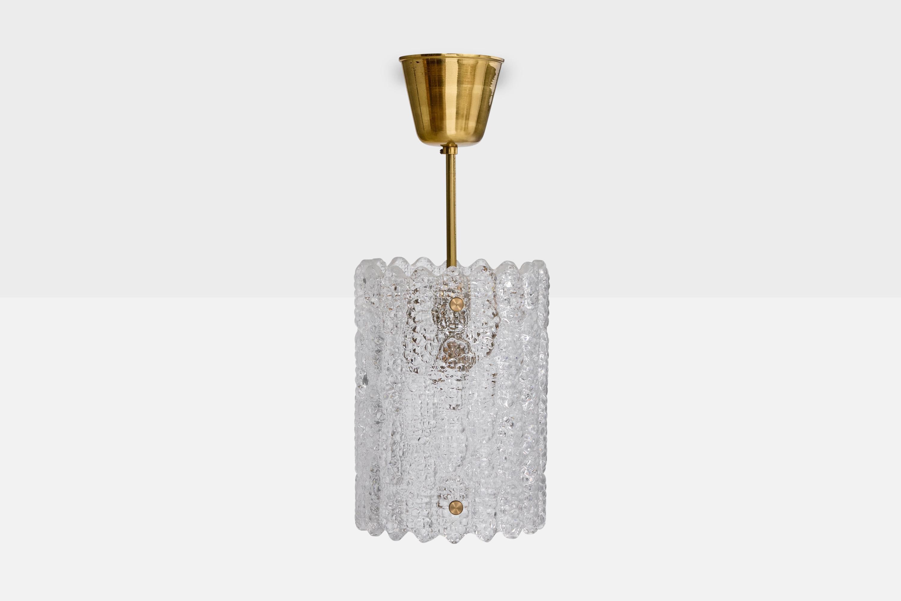 Carl Fagerlund, Lampade a sospensione, Ottone, Vetro, Svezia, anni '60 In condizioni buone in vendita a High Point, NC