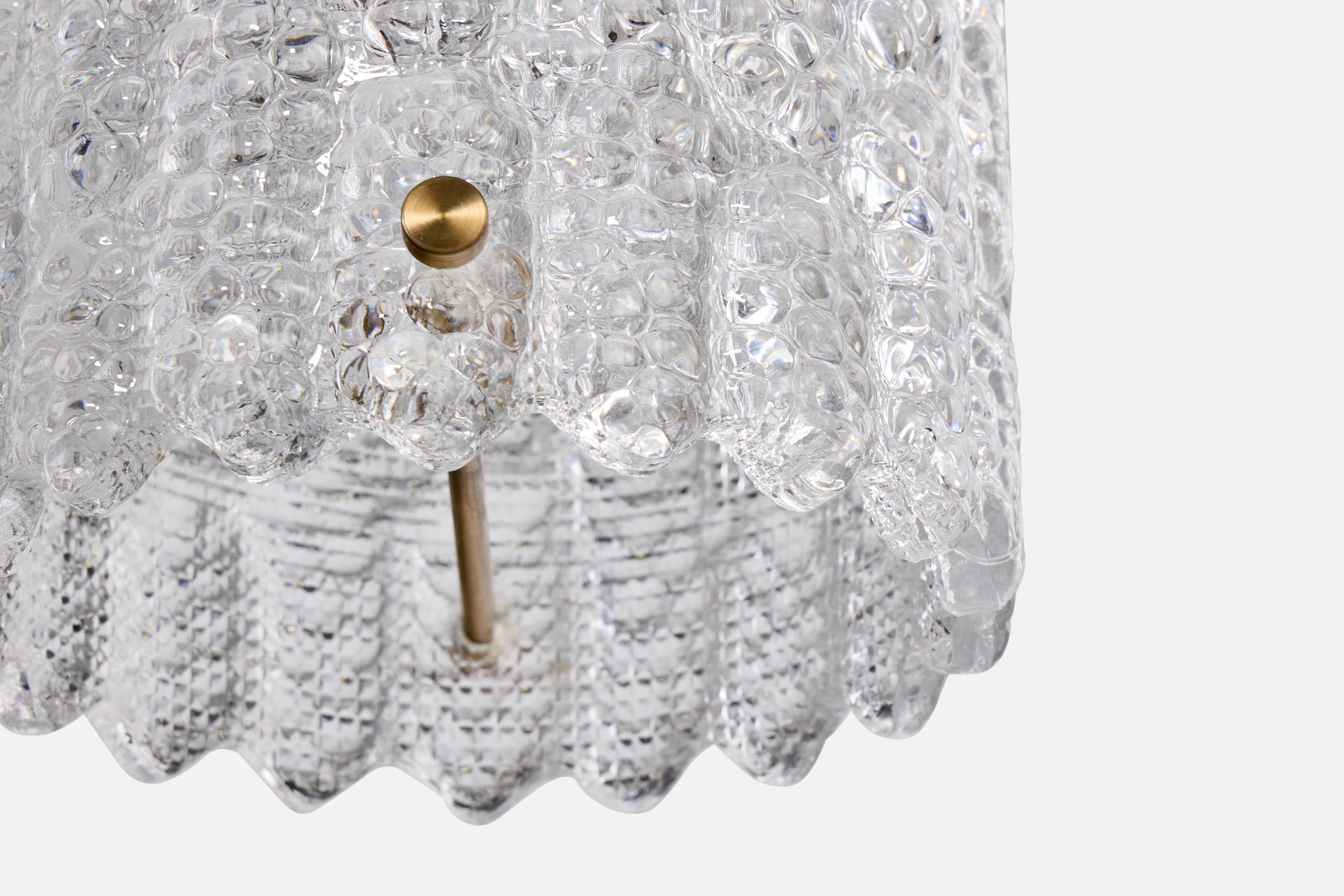 Carl Fagerlund, Lampade a sospensione, Ottone, Vetro, Svezia, anni '60 in vendita 2
