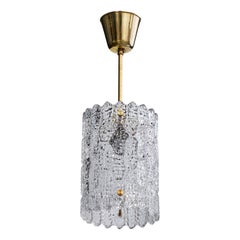 Carl Fagerlund, lampes suspendues, laiton, verre, Suède, années 1960
