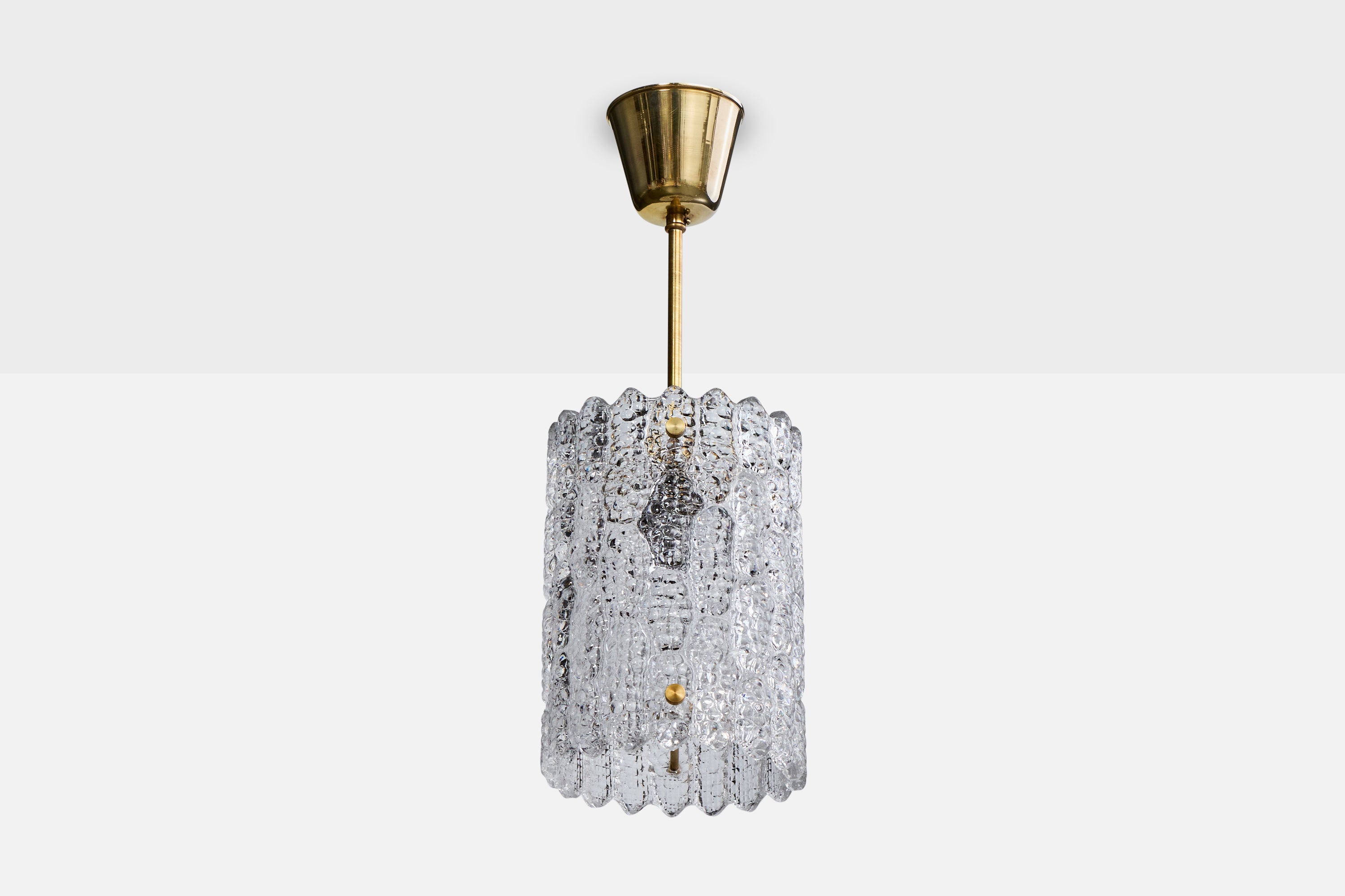 Carl Fagerlund, Lampade a sospensione, Ottone, Vetro, Svezia, anni '60