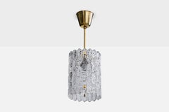Carl Fagerlund, Lampade a sospensione, Ottone, Vetro, Svezia, anni '60