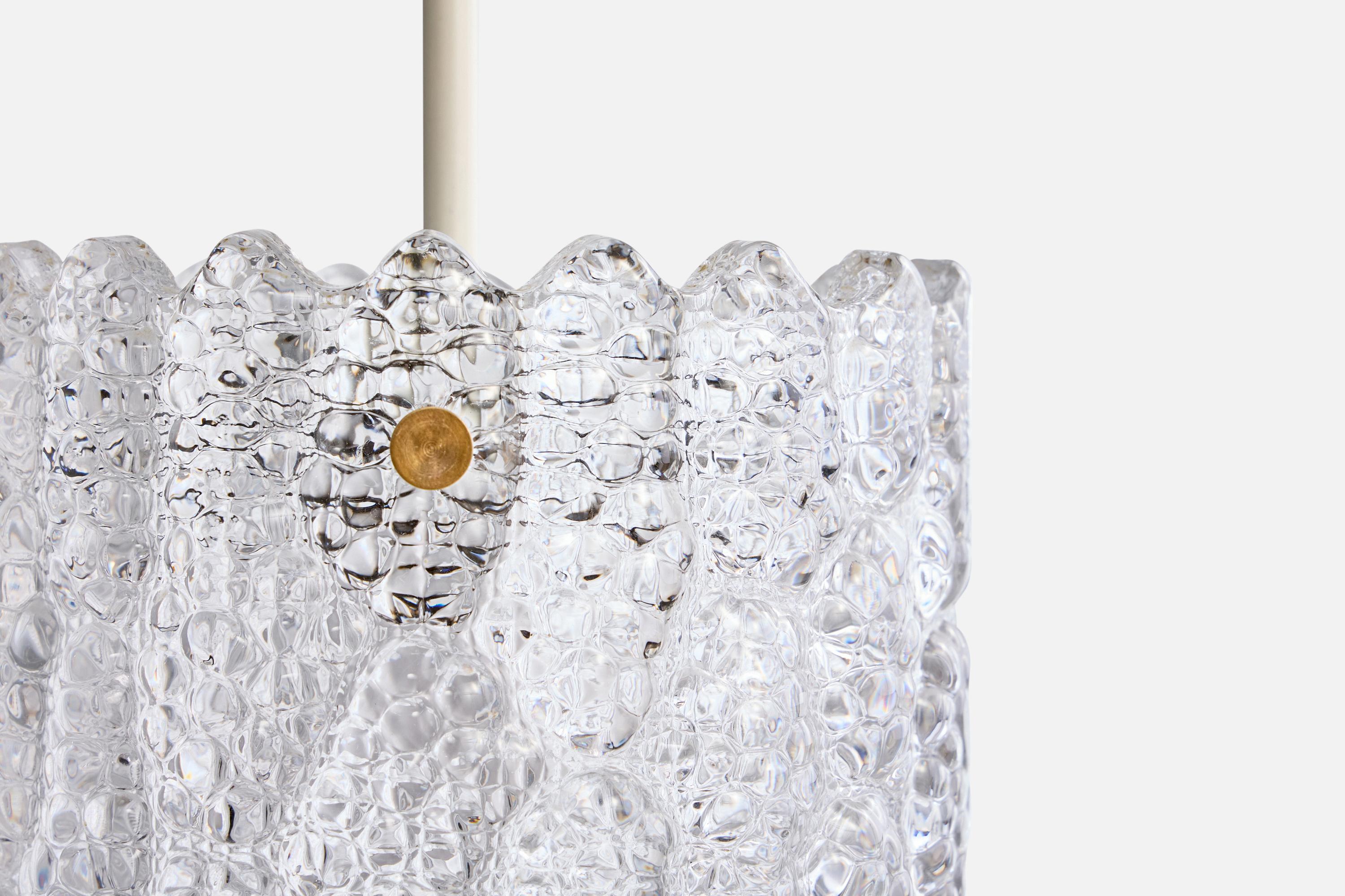 Métal Carl Fagerlund, lampes suspendues, verre, métal, laiton, Suède, années 1960 en vente