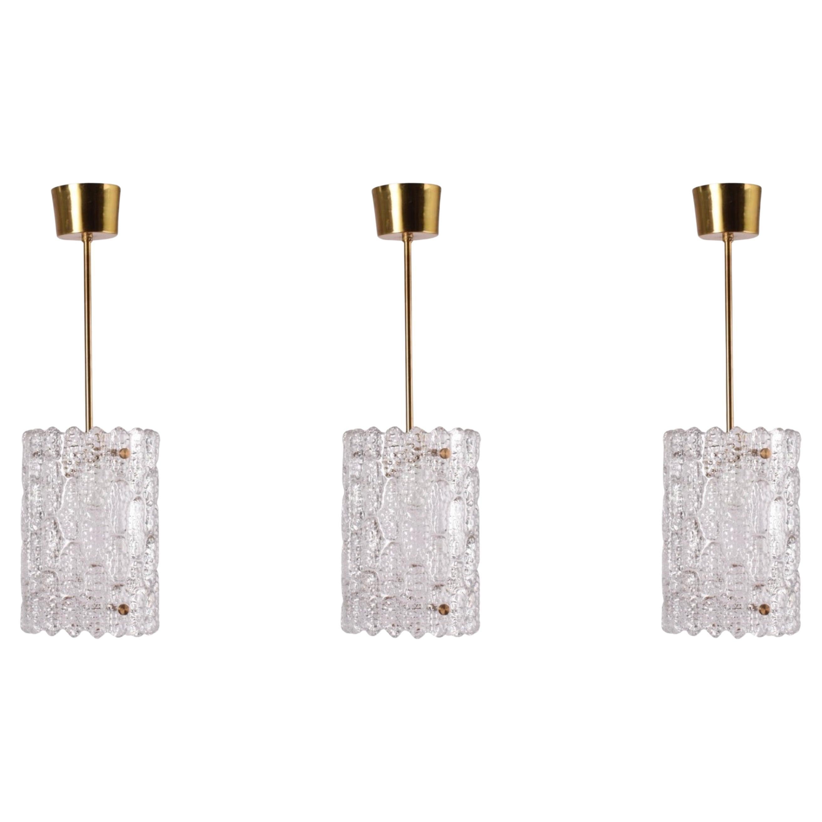 Carl Fagerlund Pendants for Orrefors Sweden 1960's