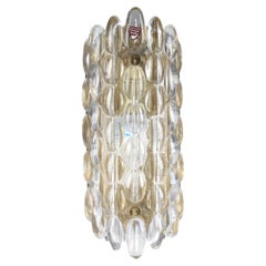 Carl Fagerlund sconces glass and brass for Orrefors Sweden 1960