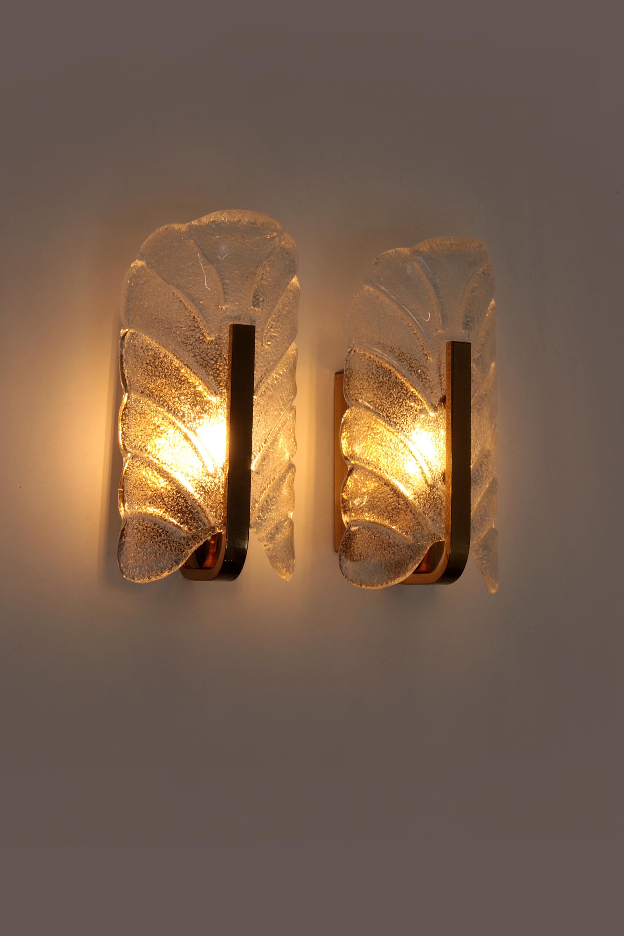 Hollywood Regency Carl Fagerlund set Wall lamps, 1970 Sweden. For Sale
