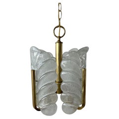 Carl Fagerlund Swag Chandelier Murano Glass Leaves, 1960s