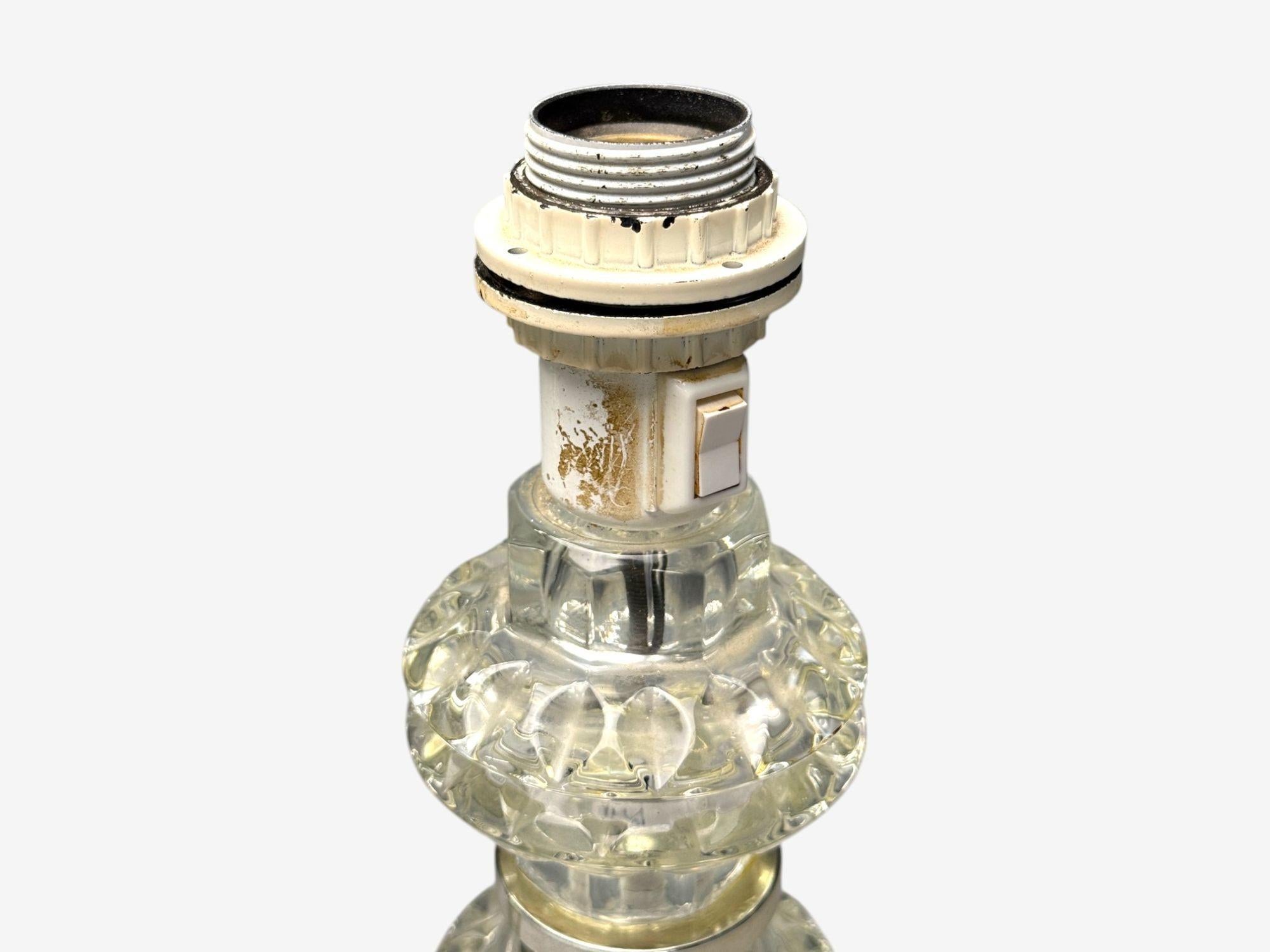 Carl Fagerlund, Swedish Modern, Glass, Nickel, Floor Lamp, Sweden, 1970s In Good Condition For Sale In Manhasset, NY