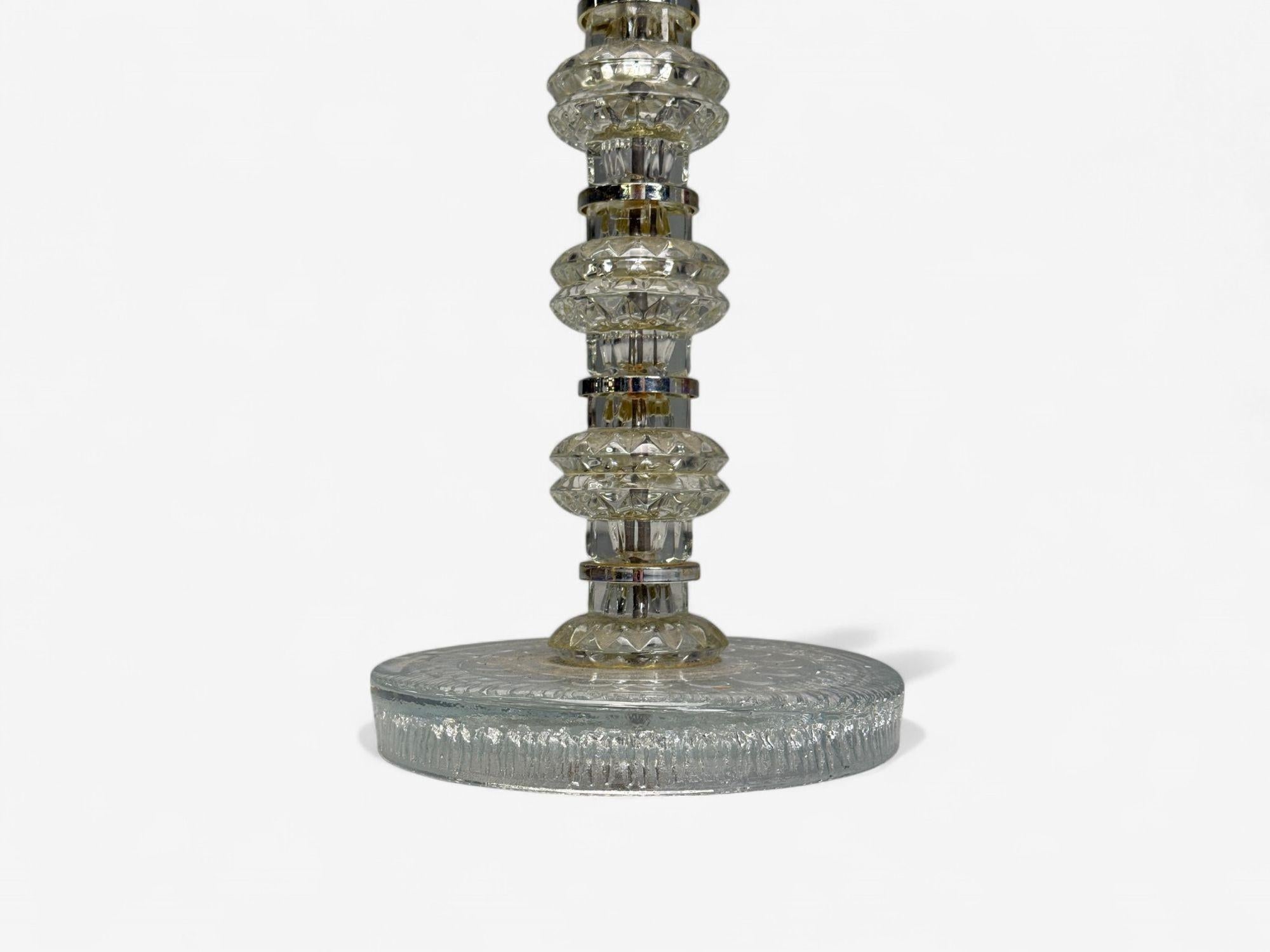 Carl Fagerlund, Swedish Modern, Glass, Nickel, Floor Lamp, Sweden, 1970s For Sale 3