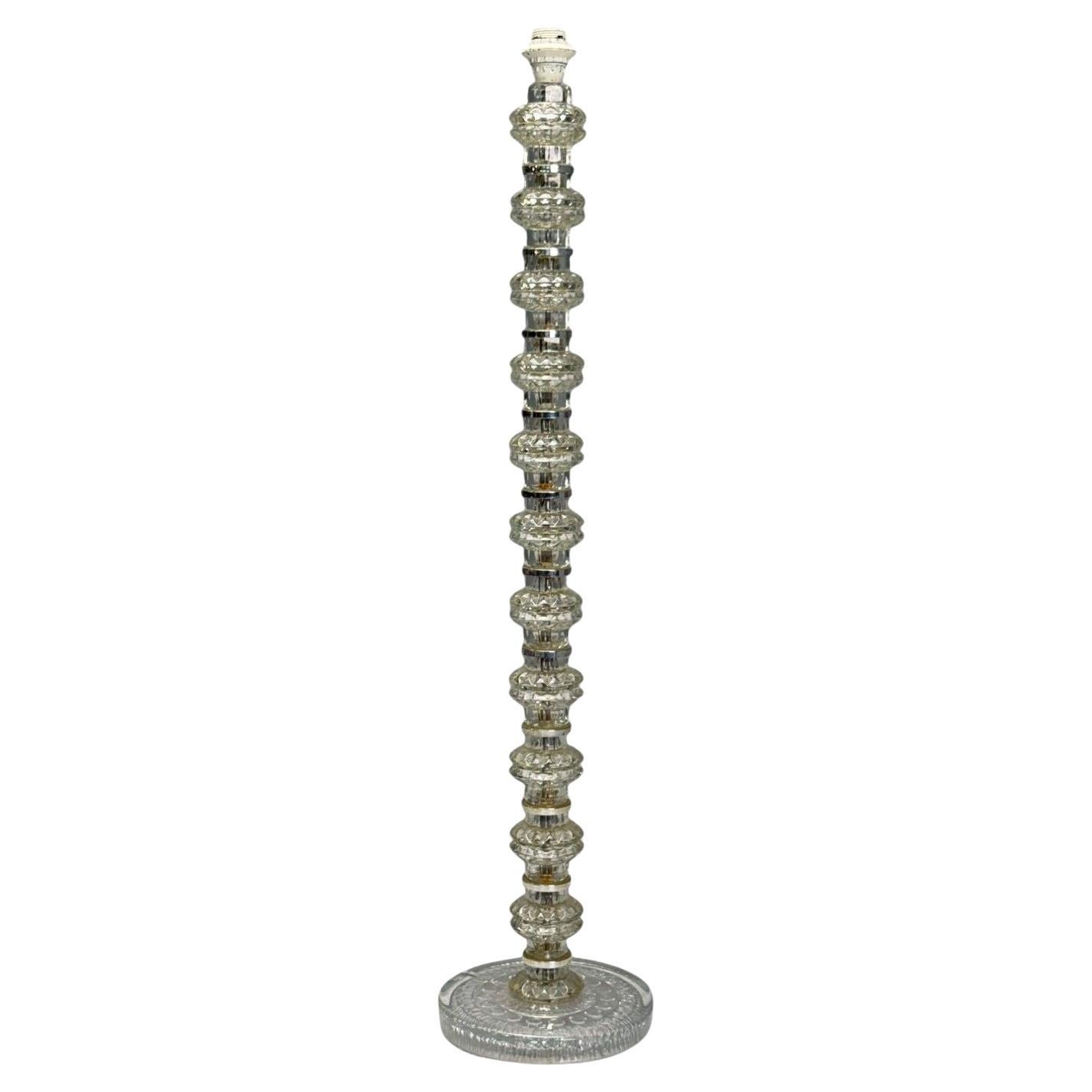 Carl Fagerlund, Swedish Modern, Glass, Nickel, Floor Lamp, Sweden, 1970s