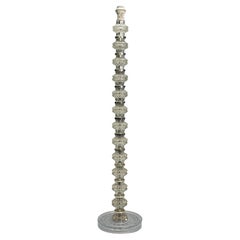 Carl Fagerlund, Swedish Modern, Glass, Nickel, Floor Lamp, Sweden, 1970s