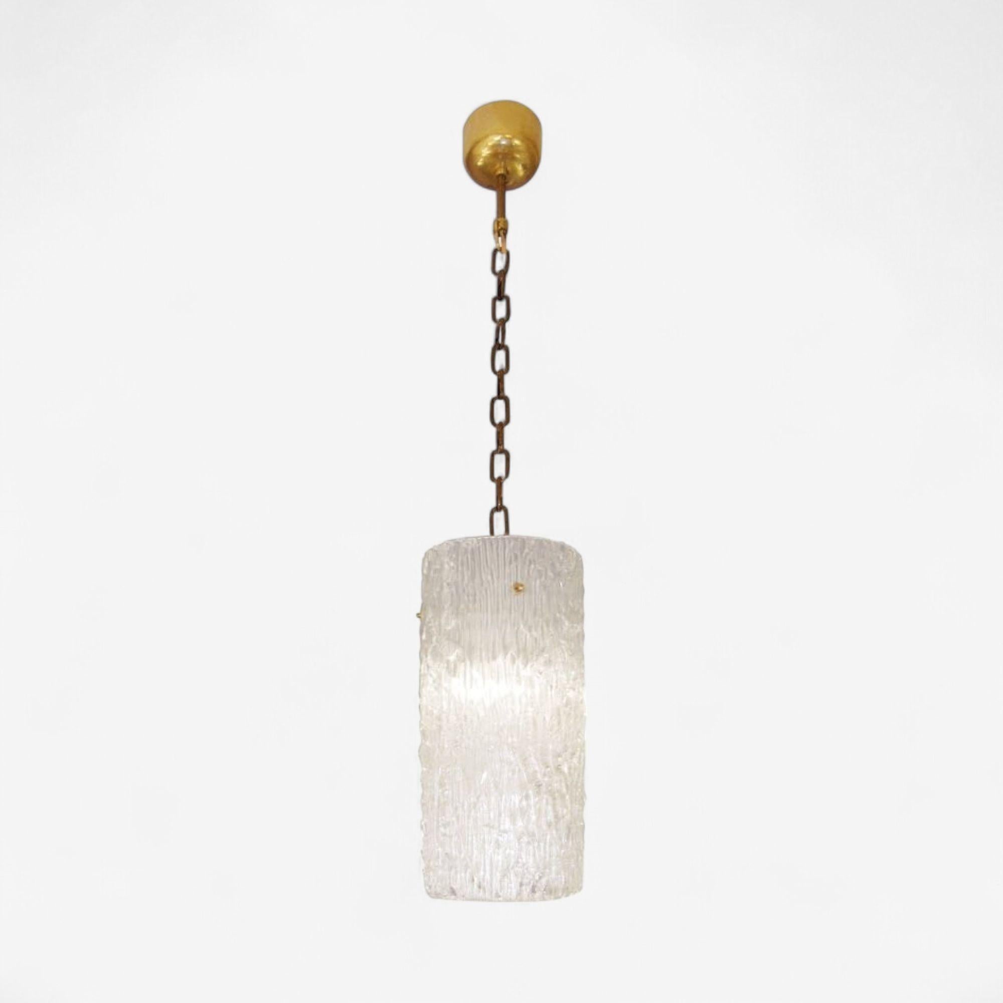 Mid-Century moderno Carl Fagerlund, Lampada a sospensione moderna svedese, vetro testurizzato, Svezia, anni '40 in vendita