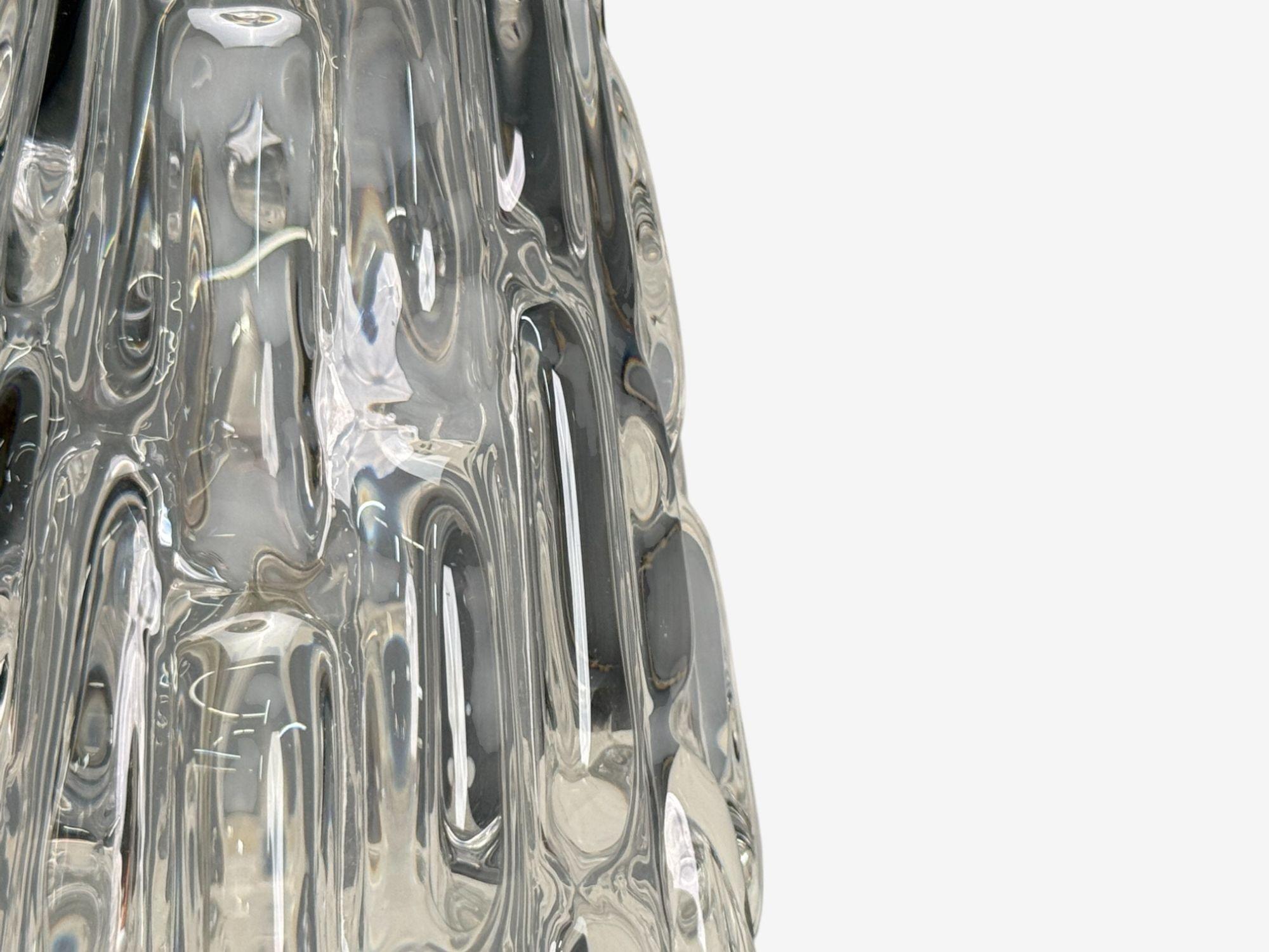 Carl Fagerlund, Swedish Modern, Textured Glass, Table Lamp, Sweden, 1960s In Good Condition For Sale In Manhasset, NY