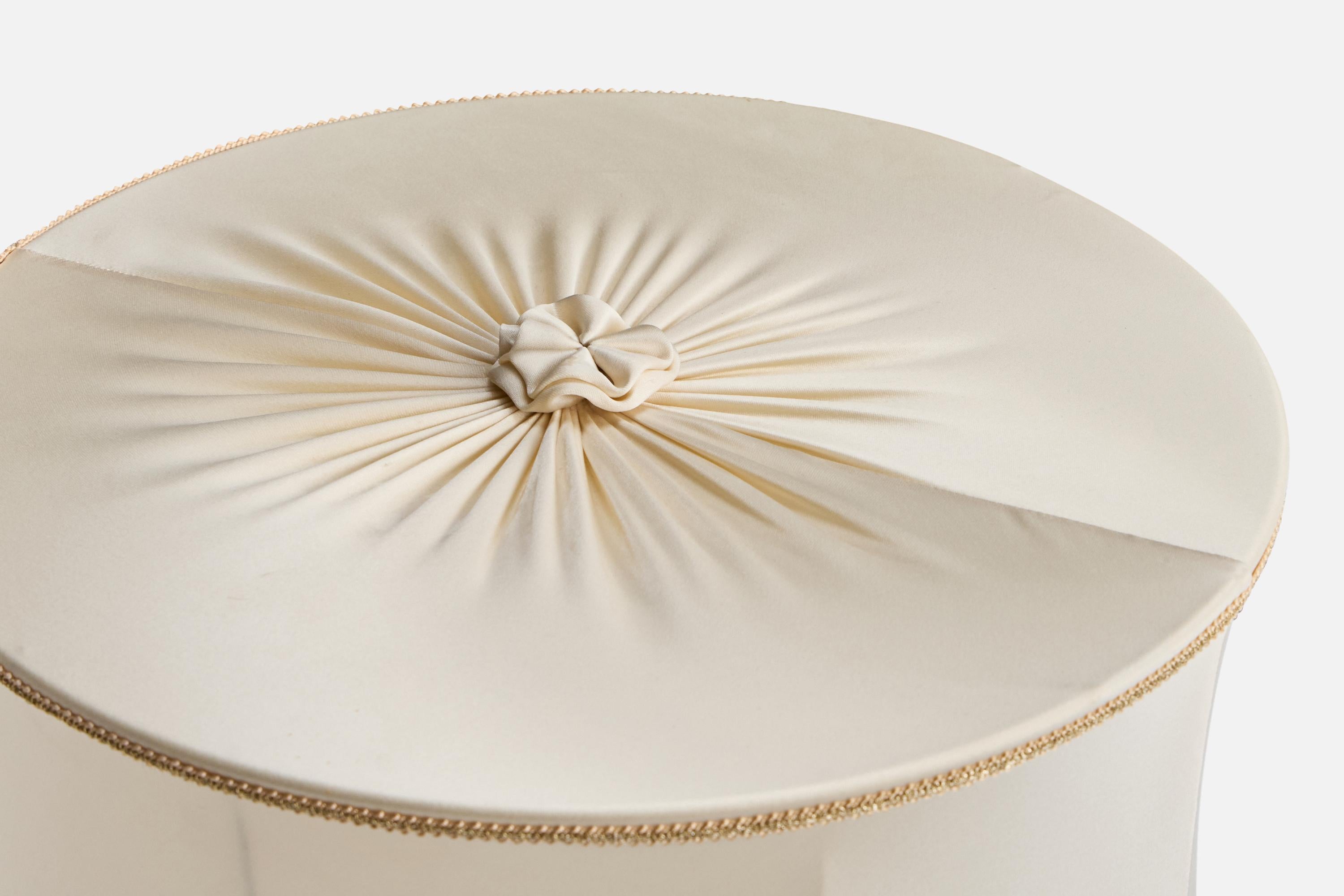 Carl Fagerlund, Table Lamps, Glass, Fabric, Sweden, 1950s For Sale 1