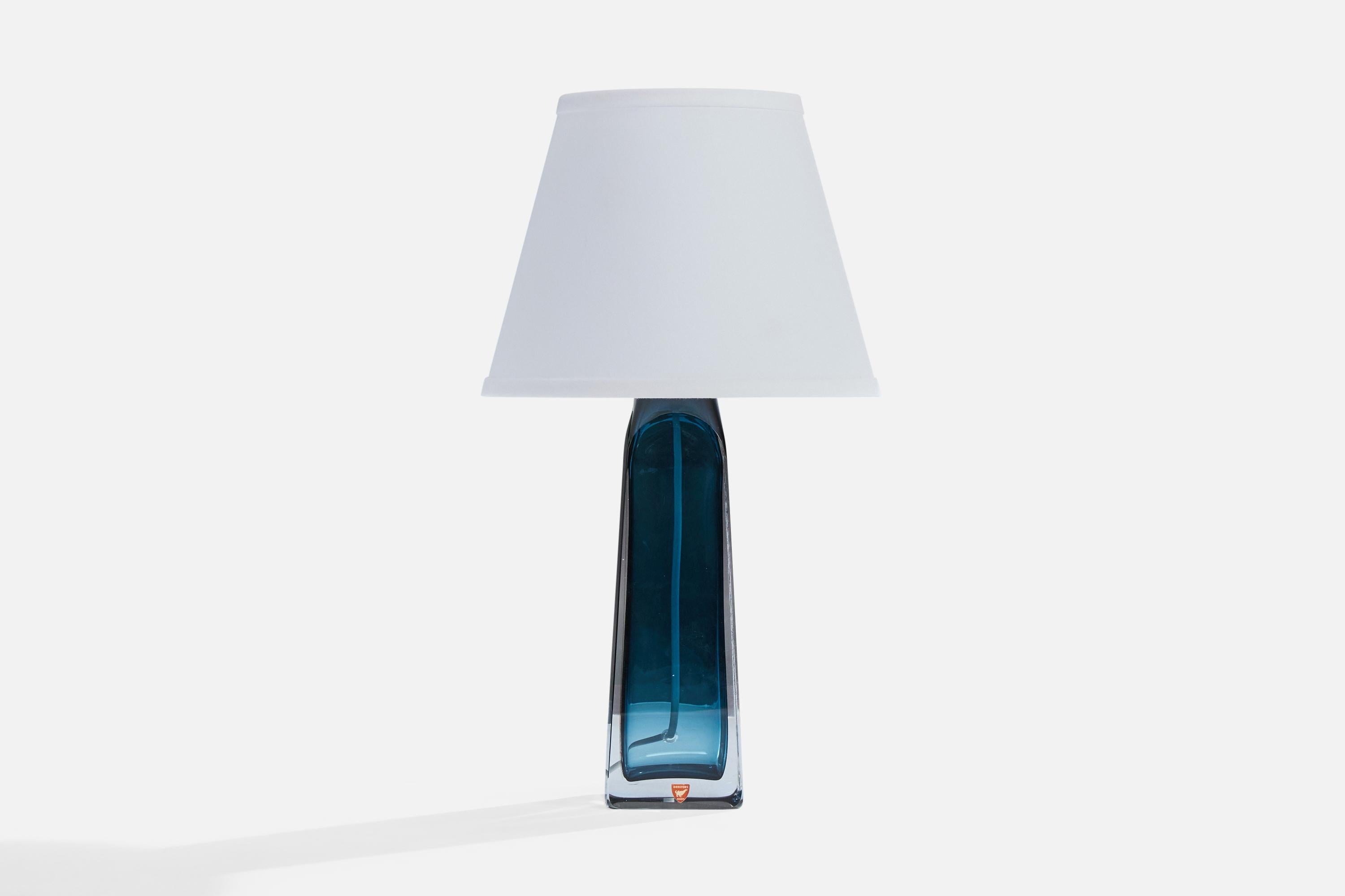 Swedish Carl Fagerlund, Table Lamps, Glass, Sweden, 1960s For Sale